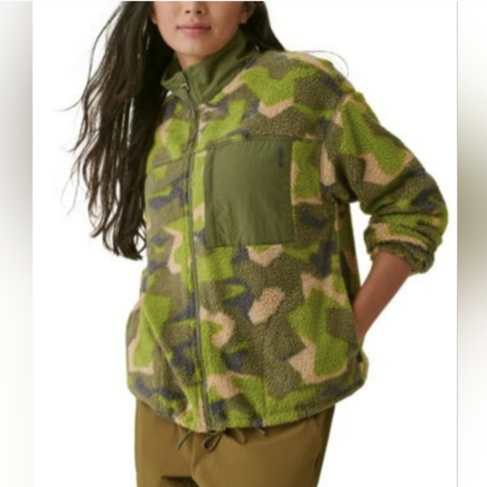 Bass Outdoor Coastal Sherpa Zip-Up Camo Jacket